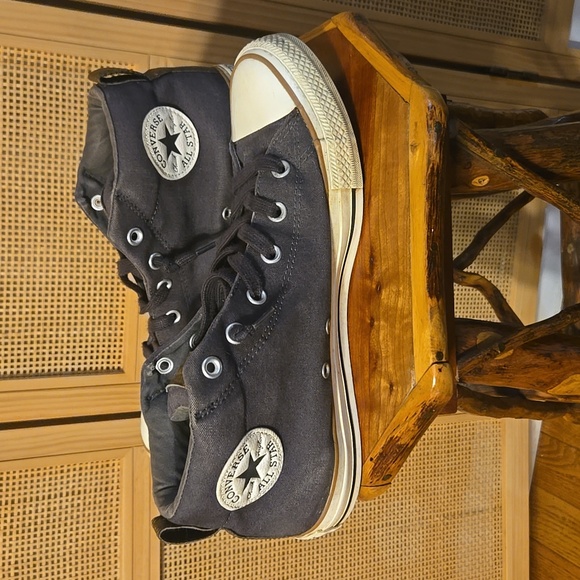 Converse All Star High-Top Sneakers - Dark Gray and White Mens Size 10 - Picture 6 of 10